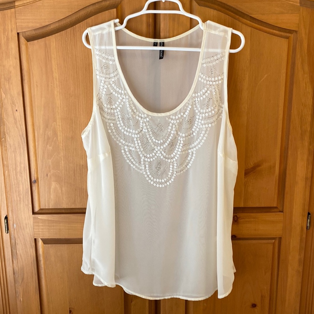 Sheer Maurice’s Beaded Tank